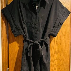 The Wide Sleeve Poplin Dress by Ruti